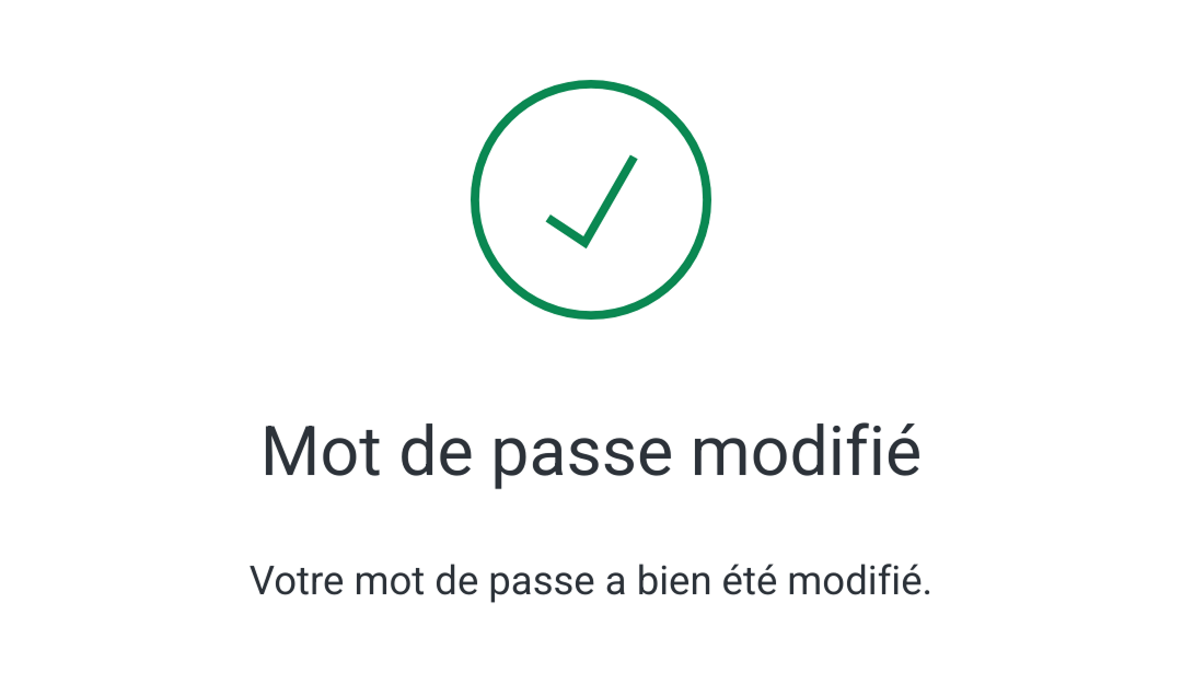 Password successfully updated